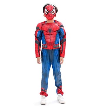 Spiderman Kinderen - Incl. Masker + Pak - Medium - 120-130 cm