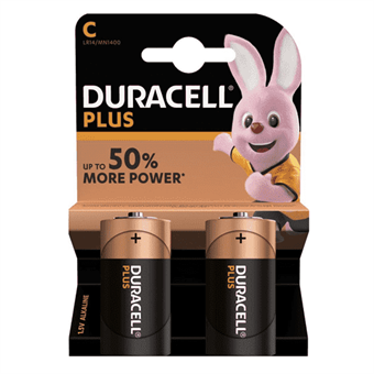 Duracell Plus Power alkaline C batterij - 2 st.