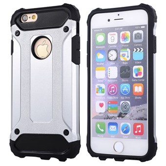 Super hardcase plastic en TPU hoesje voor iPhone 5 / iPhone 5S / iPhone SE 2013 - Zilver