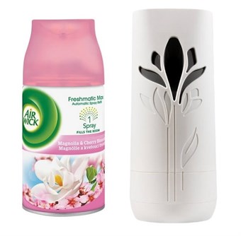 Air Wick Freshmatic Spray + Magnolia & Kersenbloesem Navulling - Set - Wit