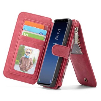 CaseMe Flip Portemonnee voor Samsung Galaxy S9 Plus - Rood