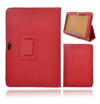 Leren hoes voor Samsung Galaxy Tab 8.9 (Rood)