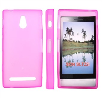 Eenvoudige Sony Xperia P siliconen hoes (roze)