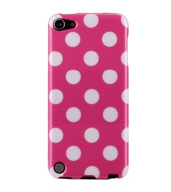 IPod Touch 5/6 Cover Dots (roze, wit)