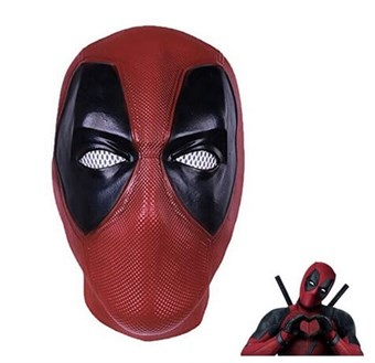 Deadpool Latex Masker Full Head Helmet - Cosplay Kostuum voor Halloween - Volwassene
