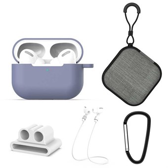 AirPods Pro - Beschermende Kit - Case & Case in siliconen - Grijs