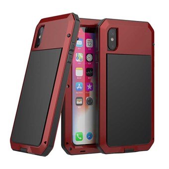 Waterdichte Dubbelzijdige Craftsman Cover iPhone XS Max - Rood