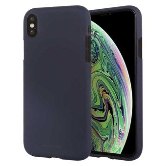 Zachte siliconen hoes voor iPhone XS Max - Blauw