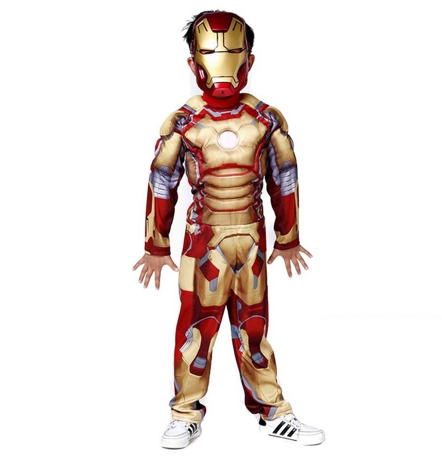 Gangster huwelijk Gecomprimeerd Iron Man Kostuum Kinderen - Incl. Masker + pak - Groot