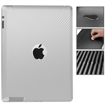 Carbon Sticker iPad 2/3/4 - Zilver