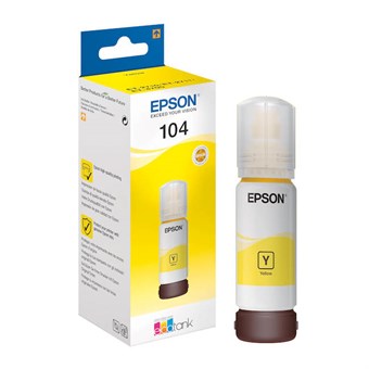 Epson 104 gele inkt navulling 70 ml origineel C13T00P440