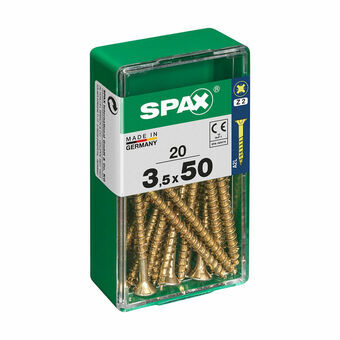 Schroefdoos SPAX 4081020350501 Houten schroef Platte kop (3,5 x 50 mm)