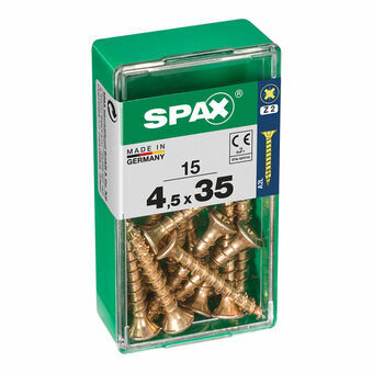 Screw Box SPAX Yellox Hout Platte kop 15 Onderdelen (4,5 x 35 mm)