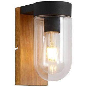 Wandlamp Brilliant Zwart Metaal E27