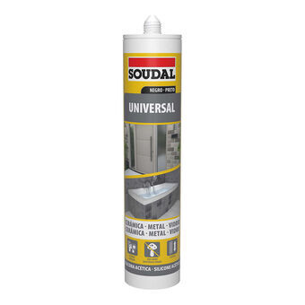 Siliconen Soudal 115926 Universeel Zwart 280 ml