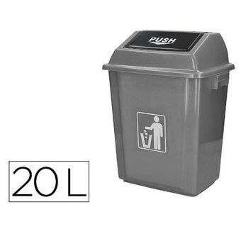 Afvalemmer Q-Connect KF16748 Grijs Plastic 20 L