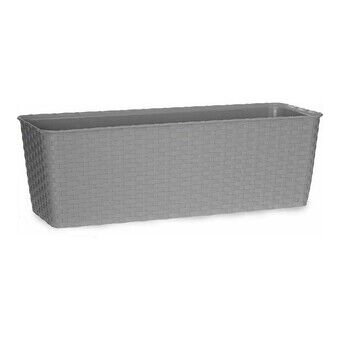 Zelfwaterende plantenpot ‎3872950 Grijs Plastic (18 x 16 x 49 cm)