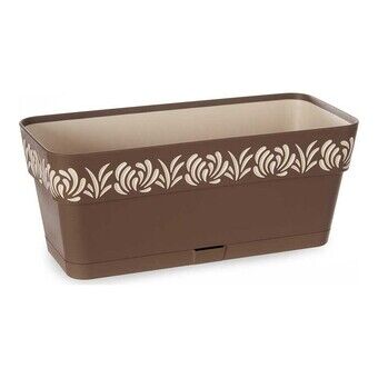 Self-watering planter Gaia Bruin Plastic (13,3 x 12,3 x 29,3 cm)