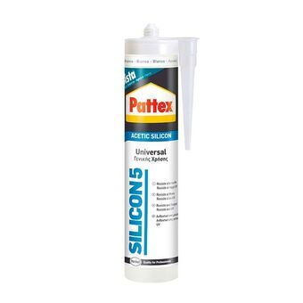 Siliconen Pattex Silicon 5 Universeel Wit 280 ml