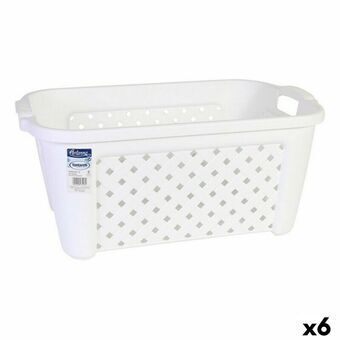 Wasmand Tontarelli 8065405/112 35 L Wit Rechthoekig 58 x 38 x 26 cm (6 Stuks)