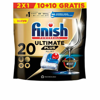 Vaatwastabletten Finish Ultimate Plus (20 Stuks)