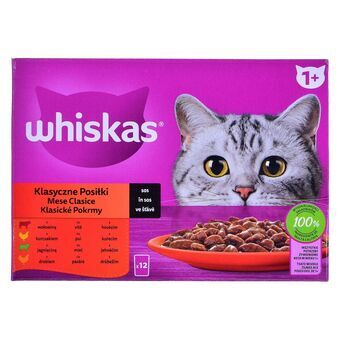 Kattenvoer Whiskas Classic Meals Kip Kalfsvlees Lam Vogels 12 x 85 g