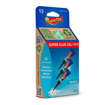 Secondenlijm Supertite 2513 Gel 1 g Mini 3 Stuks