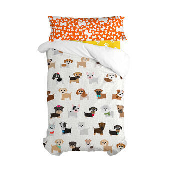 Dekbedovertrek set HappyFriday Mr Fox Dogs Multicolour Bed van 80/90 2 Onderdelen