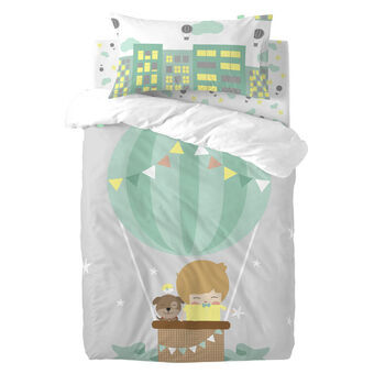 Dekbedovertrek set HappyFriday Happynois Air Balloon Multicolour Wieg voor baby\'s 2 Onderdelen