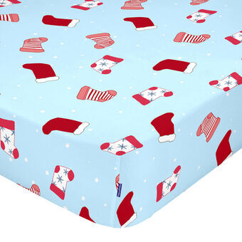 Onderlaken HappyFriday XMAS Multicolour 90 x 200 x 32 cm