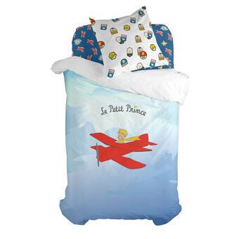 Dekbedovertrek set HappyFriday Le Petit Prince Son Avion Multicolour Bed van 80 2 Onderdelen