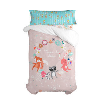 Dekbedovertrek set HappyFriday Moshi Moshi Fantasy Multicolour Bed van 80/90 2 Onderdelen