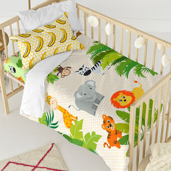 Dekbedovertrek set HappyFriday Mr Fox Wild Multicolour Wieg voor baby\'s 2 Onderdelen