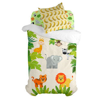 Dekbedovertrek set HappyFriday Mr Fox Wild Multicolour Bed van 80 2 Onderdelen