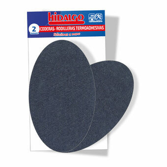 Thermo-kleefpleisters Hidalgo Ellenboogondersteuning Kniebeschermer Blue Jeans 15,5 x 9,5 cm 2 Stuks