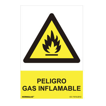 Bord Normaluz Peligro Gas Inflamable PVC (30 x 40 cm)