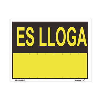 Bord Normaluz Es lloga PVC (35 x 45 cm)