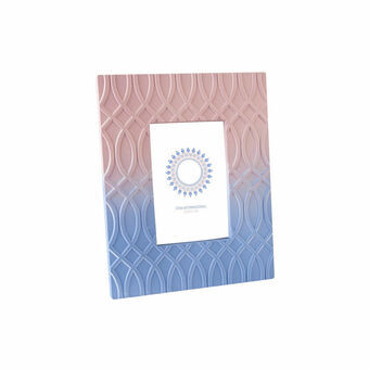 Fotolijsten DKD Home Decor S3021256 Mandala Blauw Roze Hout Scandinavisch (14 x 4 x 19 cm)