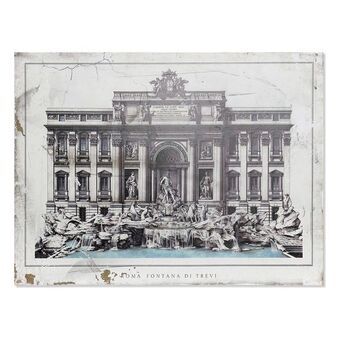 Schilderij DKD Home Decor Roma Fontana Di Trevi Hout Traditioneel (80 x 3 x 60 cm)