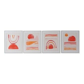 Schilderij DKD Home Decor Pastel Regenboog (40 x 2.5 x 50 cm)