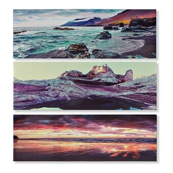 Schilderij DKD Home Decor Beach Canvas Strand (90 x 2 x 30 cm)