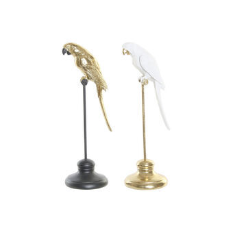 Decoratieve figuren DKD Home Decor Hars Papegaai (2 pcs) (8.6 x 9.6 x 27.5 cm)