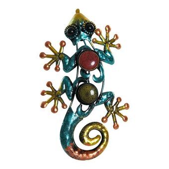 Decoratieve figuren DKD Home Decor Metaal Hagedis (9 x 3 x 16 cm)