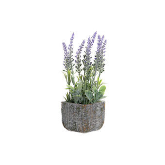 Bloempot DKD Home Decor Lila Cement Groen PVC Lavendel (9 x 9 x 26 cm)