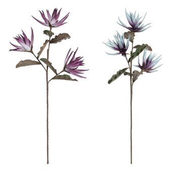 Decoratieve Bloemen DKD Home Decor Blauw EVA (Ethyleenvinylacetaat) Lila (2 pcs) (25 x 25 x 97 cm)