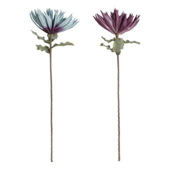 Decoratieve Bloemen DKD Home Decor Blauw EVA (Ethyleenvinylacetaat) Lila (2 pcs) (25 x 25 x 83 cm)