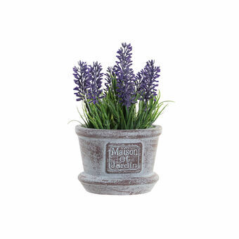 Decoratieve plant DKD Home Decor Bruin Groen Metaal Polyethyleen Lila (16 x 14 x 15 cm)