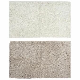 Tapijt DKD Home Decor Bruin Beige Katoen (2 pcs) (80 x 50 x 2 cm)