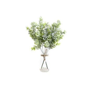 Decoratieve plant DKD Home Decor Groen Transparant Stof Kristal (24 x 24 x 33 cm)