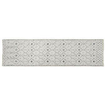 Vloerkleed DKD Home Decor Wit Grijs Polyester Katoen (60 x 240 x 1 cm)